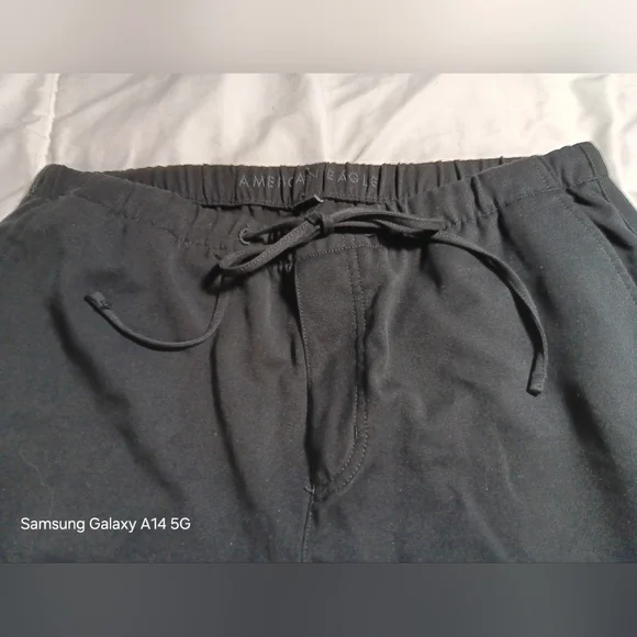 American Eagle Black Pull On Stretch Pants Medium - Picture 3 of 9